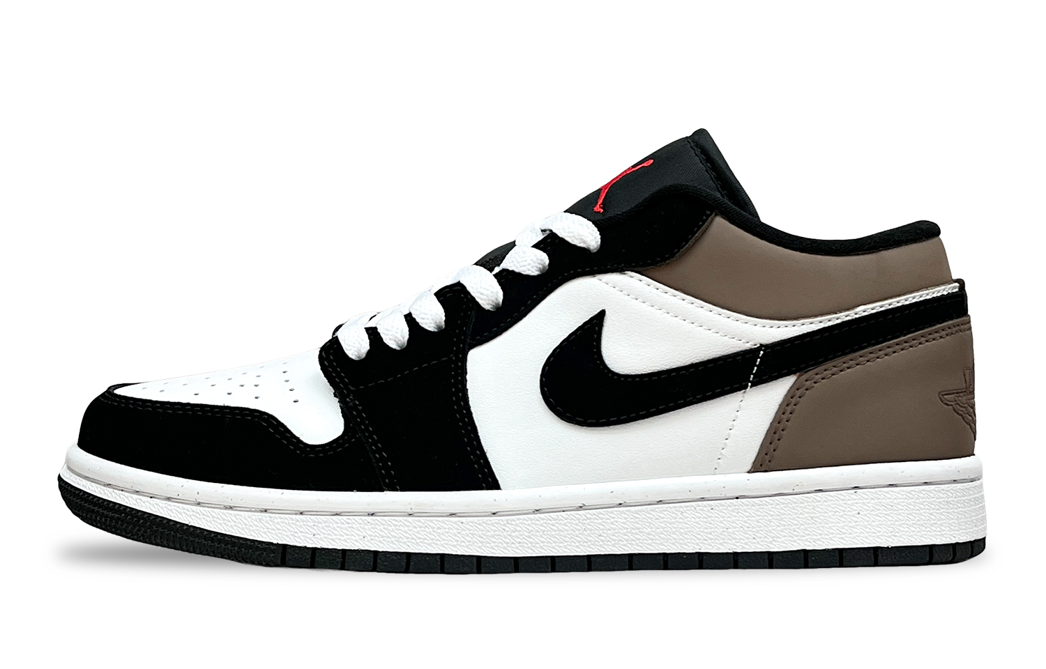 Jordan Air Jordan 1 Reverse Black Brown Slip Resistant Abrasion Resistant Low top Vintage Basketball Shoes Unisex