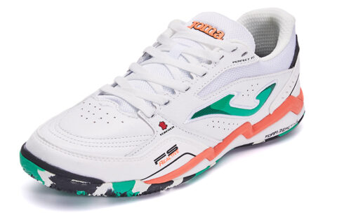 Joma IC/in Leather Slip Resistant Abrasion Resistant Soccer Shoes Men’s White Green