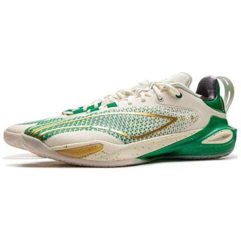 Li Ning Speed 11 Support Rebound Low top Basketball Shoes Men’s White Green