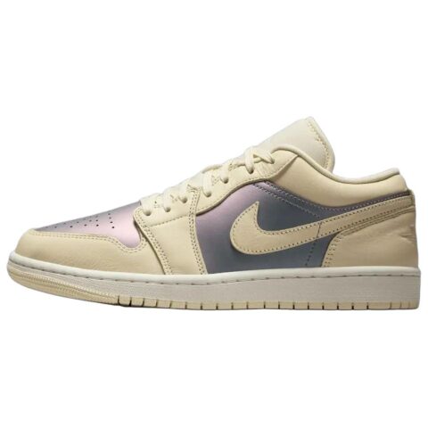 Jordan Air Jordan 1 Abrasion Resistant Low top Vintage Basketball Shoes Women's Beige