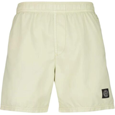 STONE ISLAND Logo Patch Mid Length Swim Trunks