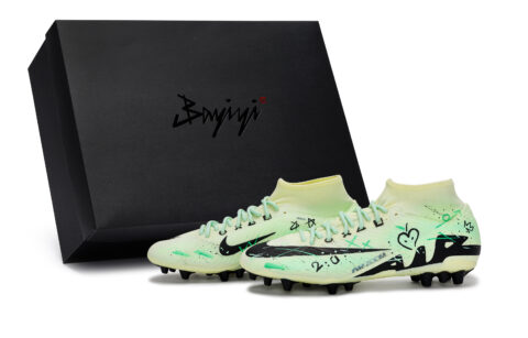 Nike Mercurial Superfly 9 AG Artificial Ground Slip Resistant Slip Resistant Soccer Shoes Men’s Black Rice Green