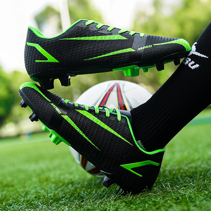 TONYBEAR Soccer Shoes Unisex Mid Top Black Neon Green/Black Neon Yellow/Black Orange/Black Lake Blue