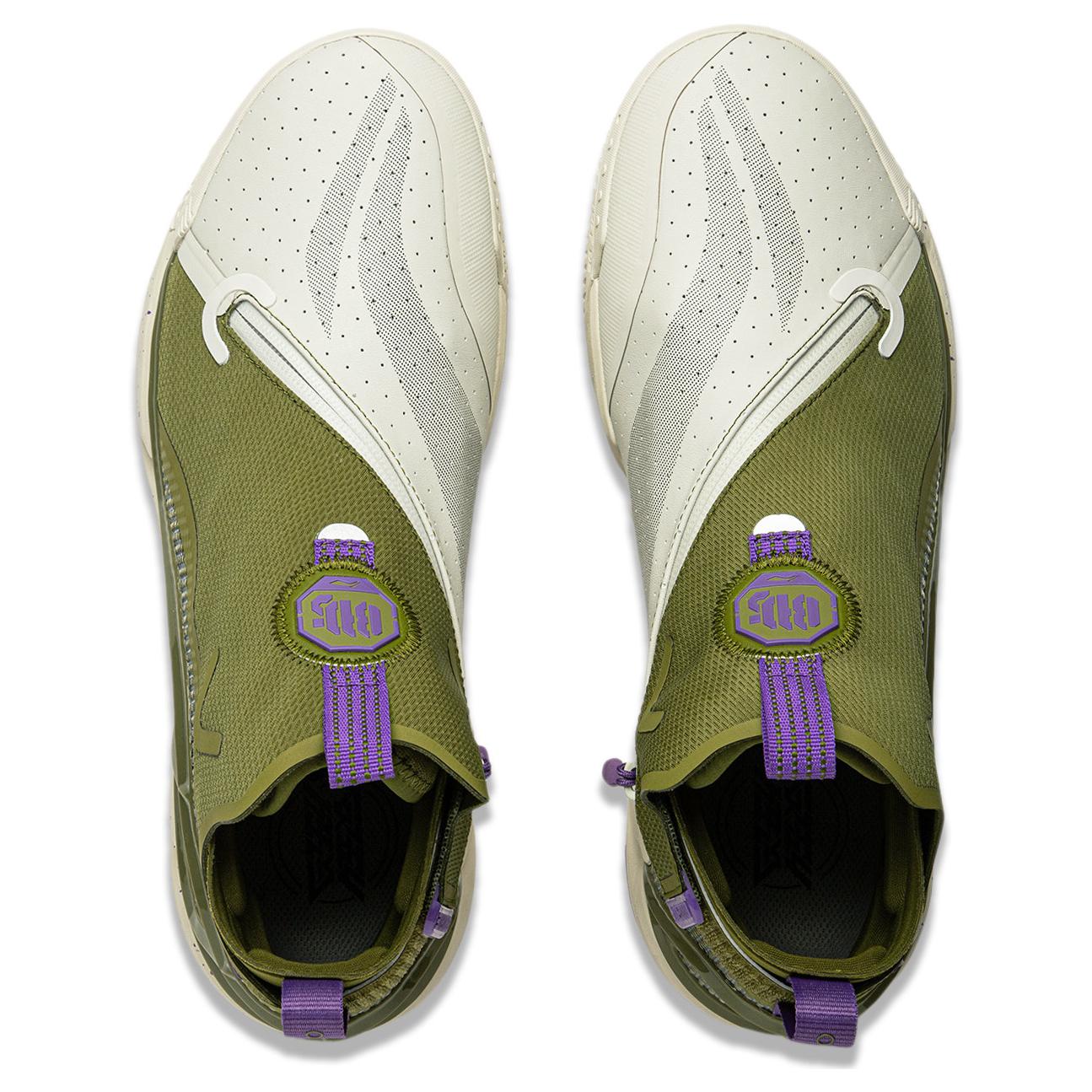 Li Ning BadFive 4.5 Slip Resistant, Abrasion Resistant, Anti Rollover Mid top Basketball Shoes Men’s Green