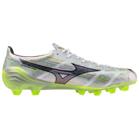 Mizuno Alpha 2 Slip Resistant Abrasion Resistant Soccer Shoes Unisex Silver Green