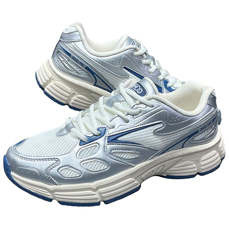 Erke Slip Resistant And Breathable Low top Casual Running Shoes Men’s White Silver