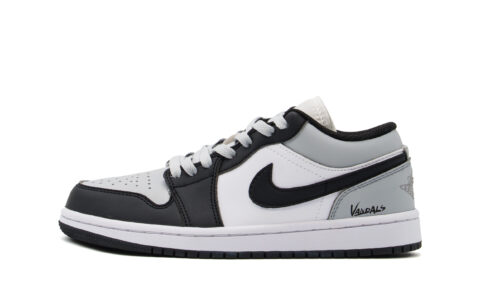 Jordan Air Jordan 1 Abrasion Resistant Low top Skateboard Shoes Unisex Black Gray