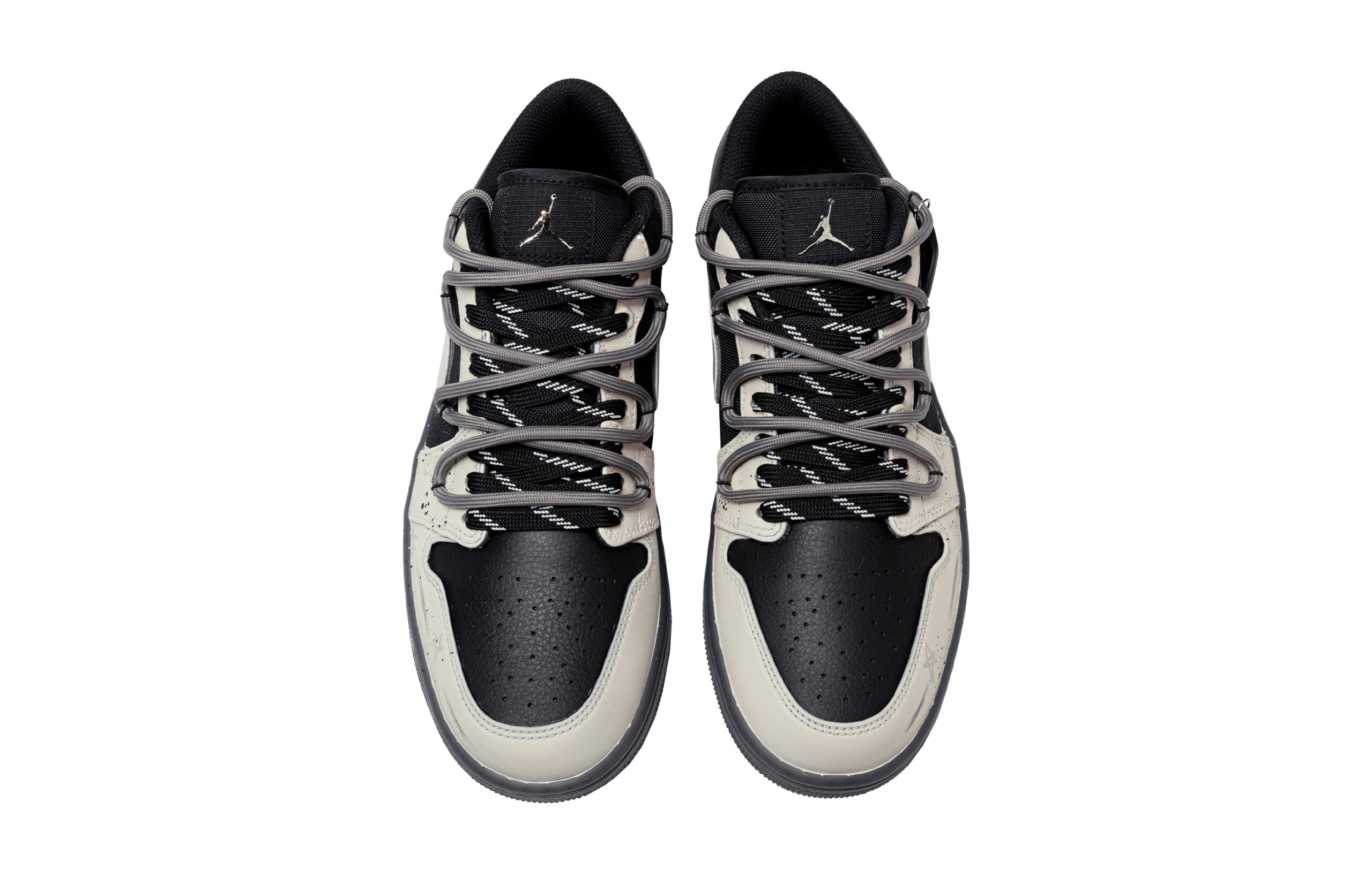 Jordan Air Jordan 1 Low top Vintage Basketball Shoes Unisex Beige Black