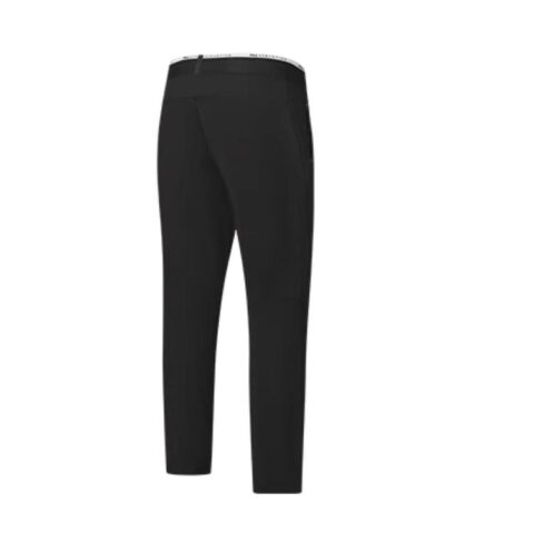 FILA Fitness Minimalist Style Brand Logo Fitness Comfortable Thermal Fleece Lined Woven Sports Pants Men’s Pitch Black