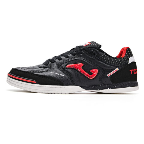 Joma IC/in Indoor Leather Five A Side Soccer Shoes Men's Black Red