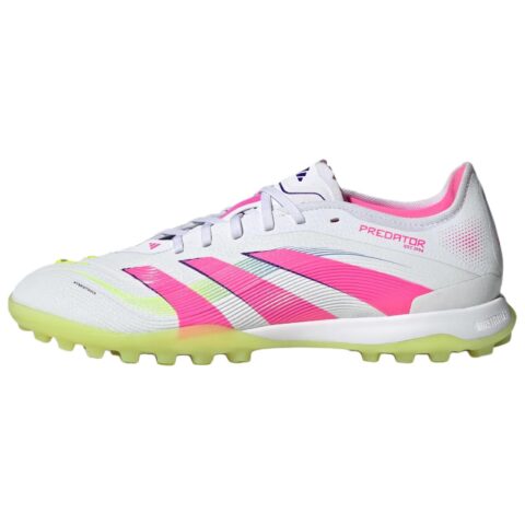 Adidas PREDATOR PRO TF Turf Artificial Turf Slip Resistant Abrasion Resistant Soccer Shoes Unisex Pink White