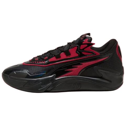 PUMA Scoot Zeros Slip Resistant Abrasion Resistant Low top Basketball Shoes Men’s Black Red