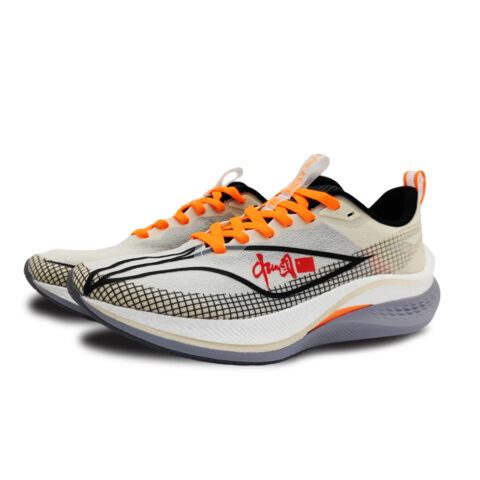 Li Ning Red Hare 7 Pro Cushioning Slip Resistant Abrasion Resistant Low top Casual Running Shoes Men’s Ecru Gray