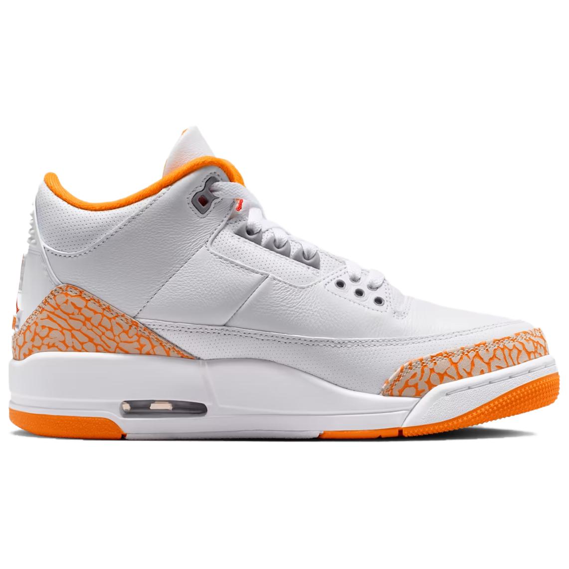 Jordan Air Jordan 3 Vintage Basketball Shoes Women’s White Orange