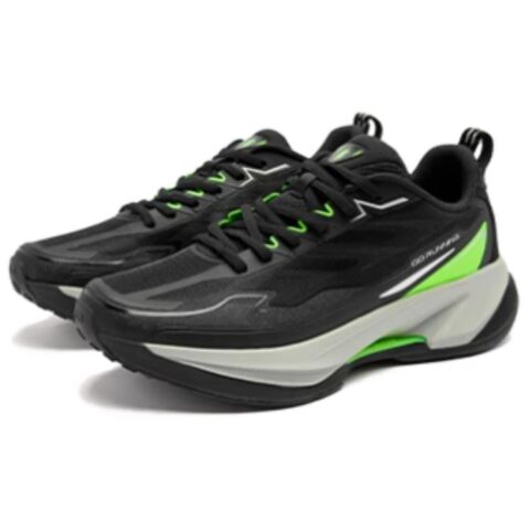QIAODAN Slip Resistant And Breathable Low top Casual Running Shoes Men’s Black