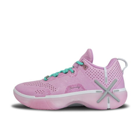 Li Ning Wade Shadow 6 Cushioning Slip Resistant Abrasion Resistant Low top Basketball Shoes Men’s Pink Cyan
