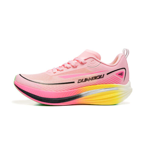 DUANGOU Running Shoes Unisex Low Top Pink/Aqua Green/Mismatched Color