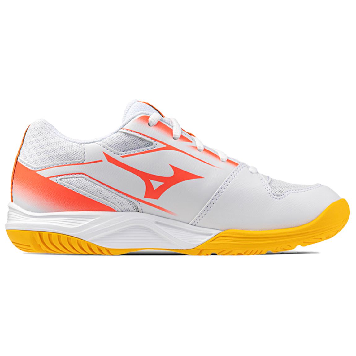 Mizuno BREAK SHOT 5 Jr.AC Tennis Shoes Unisex Low Top White/Orange