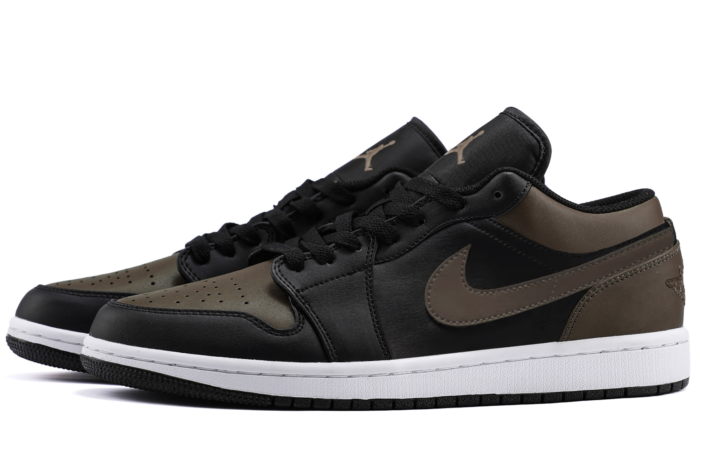 Jordan Air Jordan 1 Lightweight Low top Vintage Basketball Shoes Unisex Mocha