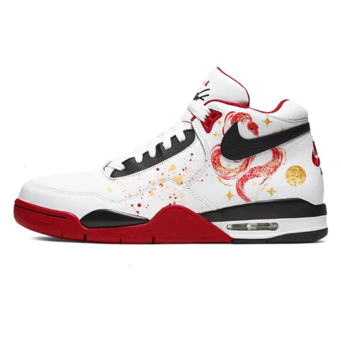 Nike Flight Legacy Year Of The Snake, Serpent Prosperity Year Mid top Vintage Basketball Shoes Unisex Red