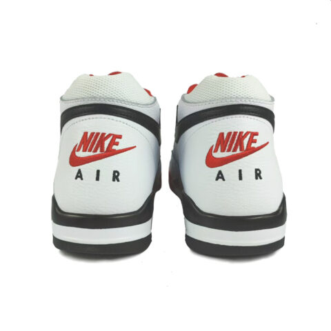 Nike Flight Legacy Synthetic Leather Cushioning Mid top Vintage Basketball Shoes Unisex Red White