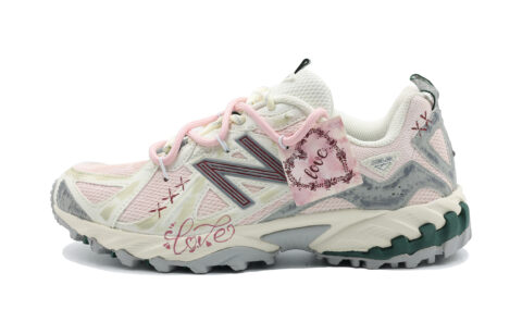 New Balance 610T Romantic Rhythm Cushioning Abrasion Resistant Low top Mountaineering Hiking Shoes Unisex Beige Pink