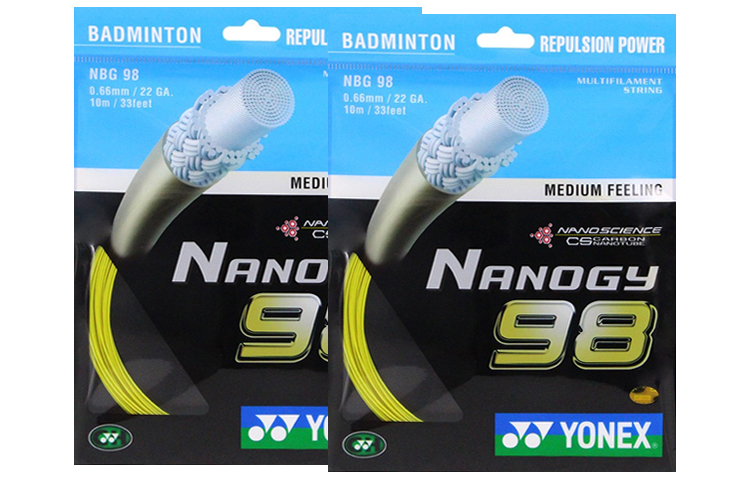 YONEX Badminton Racket Strings Unisex NBG98CH 2 Pack