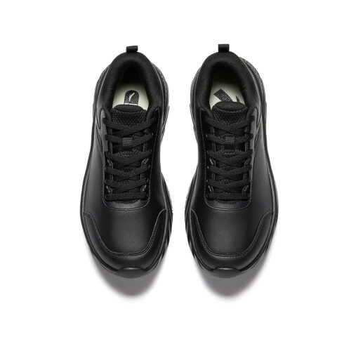 Anta Textile, Synthetic Leather Cushioning, Wear Resistant Low top Training Shoes Women’s Basic Black