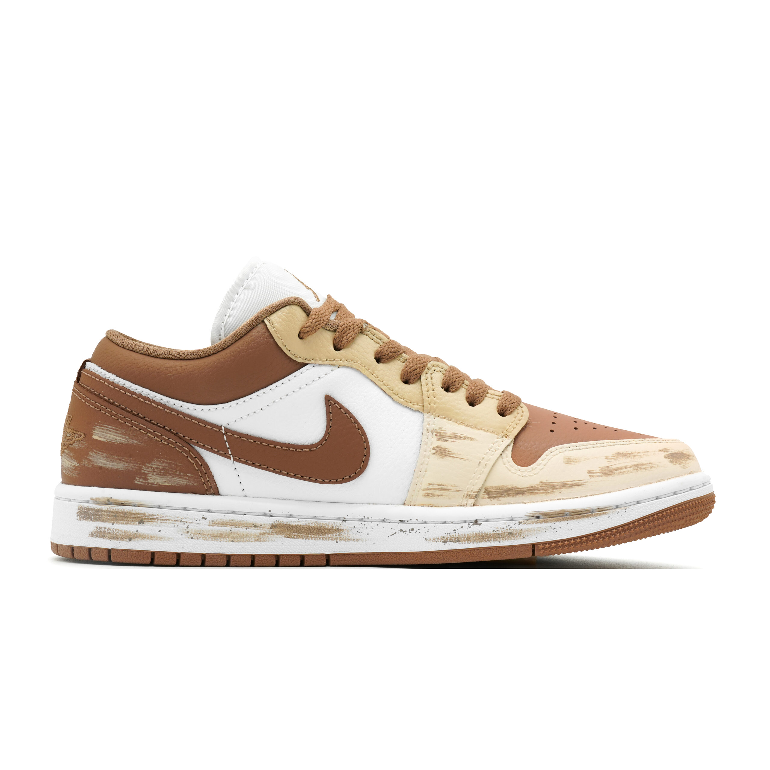 Jordan Air Jordan 1 Saturn Satellite Slip Resistant Abrasion Resistant Low top Vintage Basketball Shoes Unisex Coffee