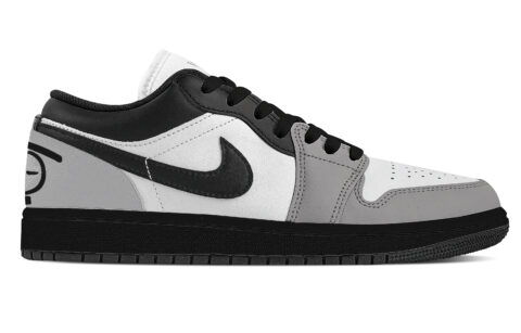 Jordan Air Jordan 1 Black Hole Product Abrasion Resistant Slip Resistant Low top Vintage Basketball Shoes Unisex Gray