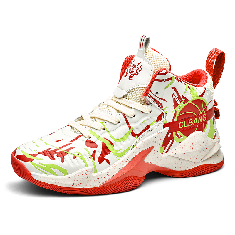 HEIWEILU Cushioning Abrasion Resistant Coverage Cushioning Abrasion Resistant Coverage High top Basketball Shoes Unisex