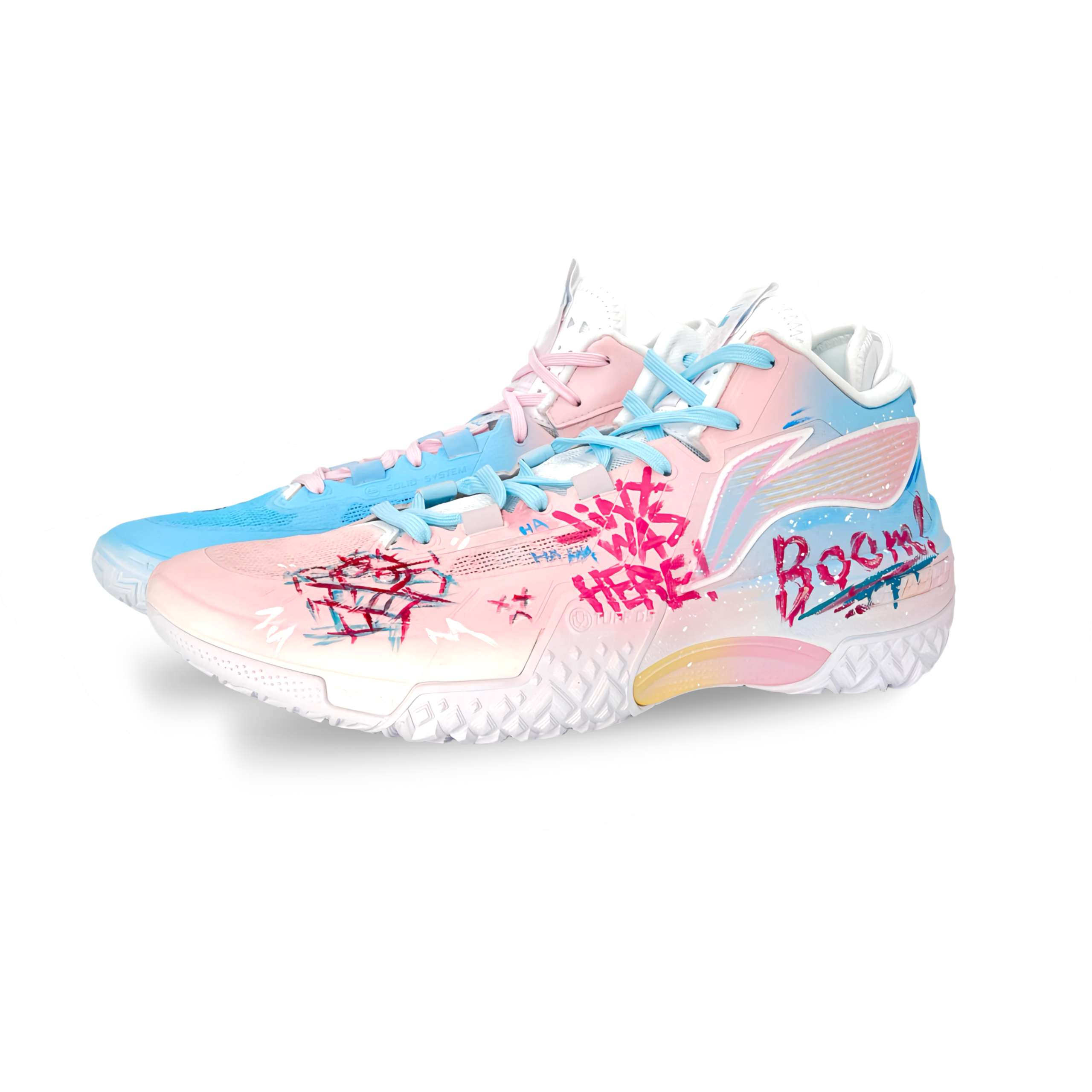 Li Ning Jie Ao Cushioning Abrasion Resistant Cushioning, Wear Resistant Mid top Basketball Shoes Men’s