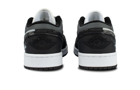 Jordan Air Jordan 1 Synthetic Leather Abrasion Resistant Low top Vintage Basketball Shoes Unisex Black