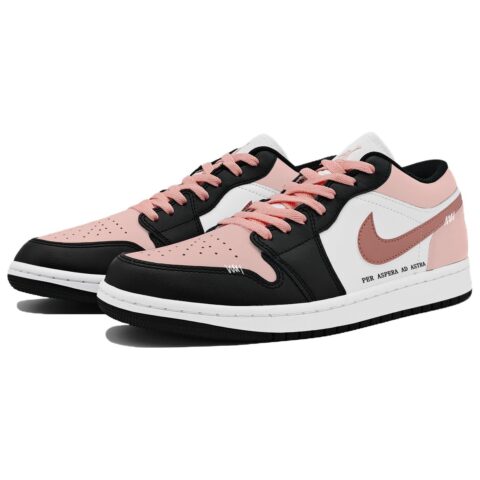 Jordan Air Jordan 1 Vintage Basketball Shoes Unisex Low Top Pink/White/Black