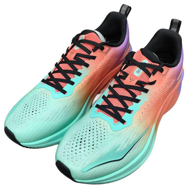 Erke Slip Resistant Abrasion Resistant Low top Casual Running Shoes Men’s Green Red Purple