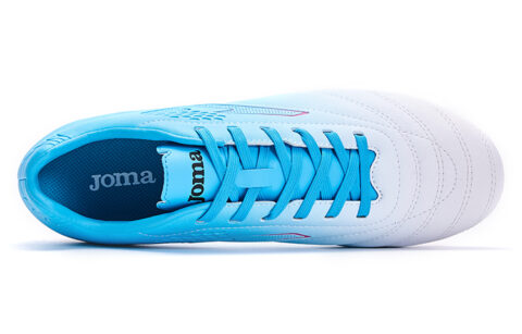 Joma MG Multi Ground Slip Resistant, Abrasion Resistant, Breathable Soccer Shoes Men’s White/Light Blue
