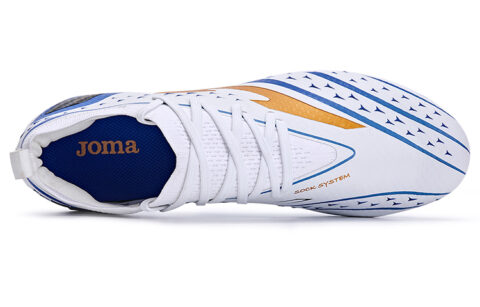 Joma MG Multi Ground Slip Resistant Abrasion Resistant Slip Resistant Abrasion Resistant Soccer Shoes Men’s White Blue