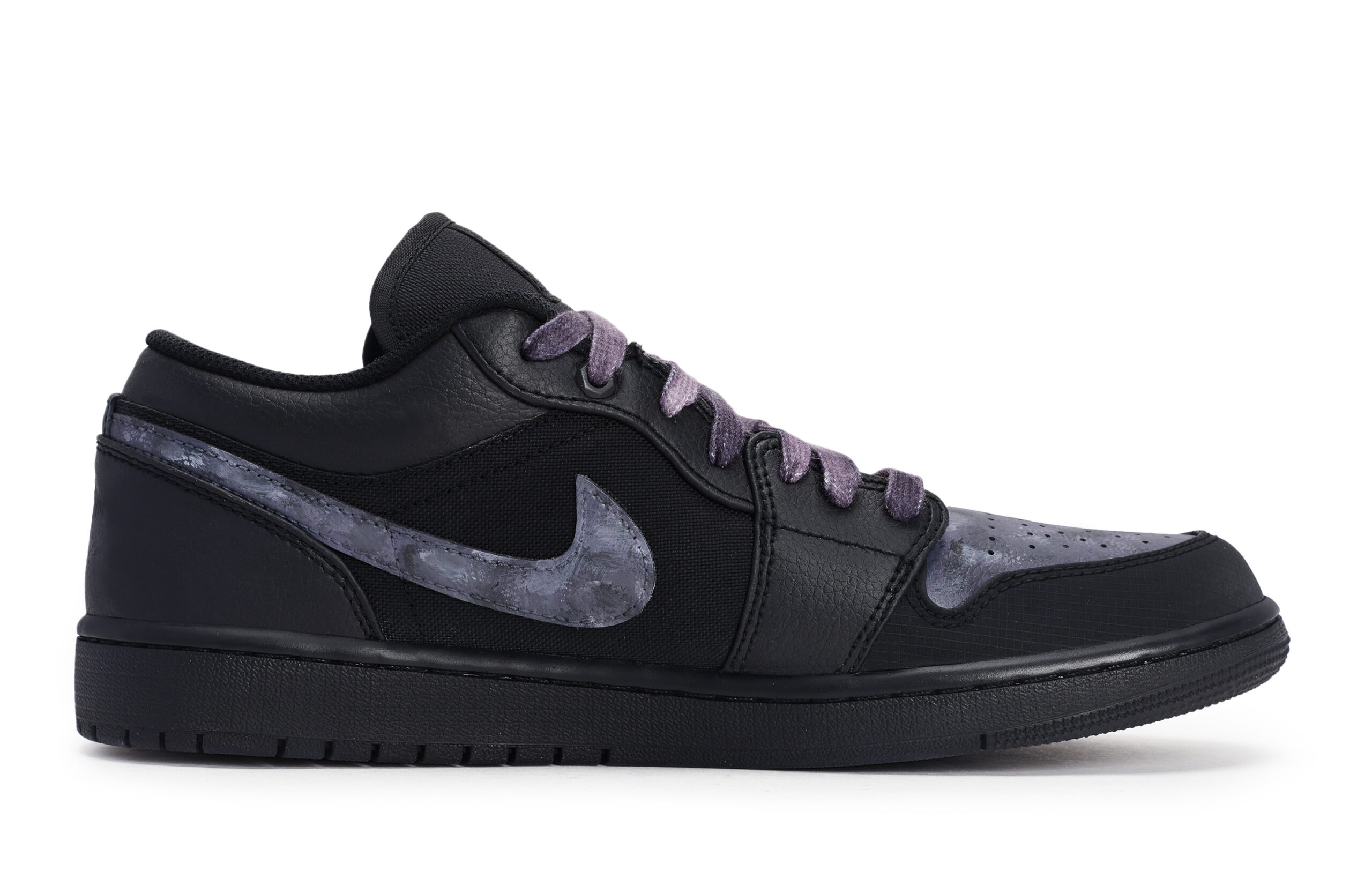 Jordan Air Jordan 1 Vintage Basketball Shoes Unisex Low Top Black/Purple