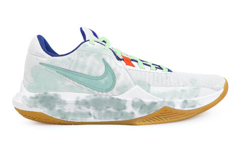 Nike Precision 6 Bamboo Ink Blue Dye White Box Fabric Slip Resistant Abrasion Resistant Low top Basketball Shoes Men’s