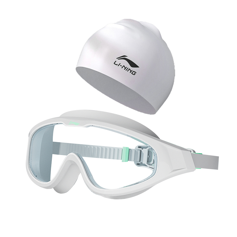 Li Ning Swim Goggles Unisex White Green