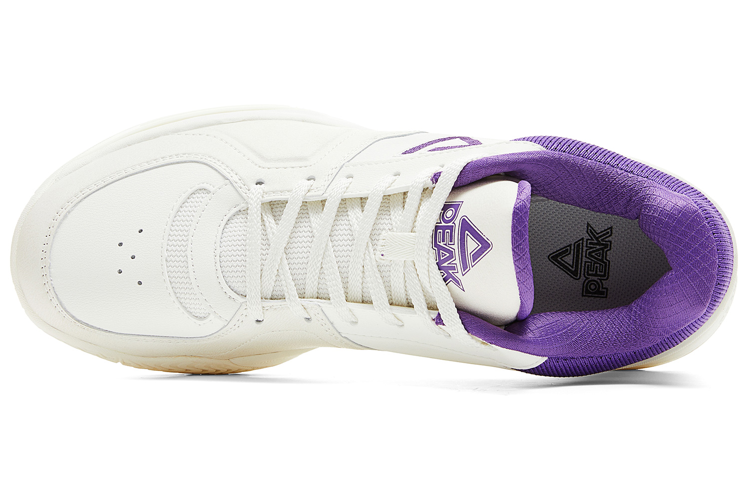 PEAK Taichi Oko Cushioning Slip Resistant Rebound Low top Basketball Shoes Men’s Ivory Purple