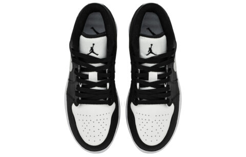 Jordan Air Jordan 1 Smoke Gray Abrasion Resistant Low top Vintage Basketball Shoes Men’s Black Gray