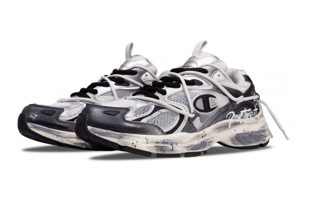 Champion Fabric Slip Resistant Abrasion Resistant Low top Running Shoes Unisex Silver Gray