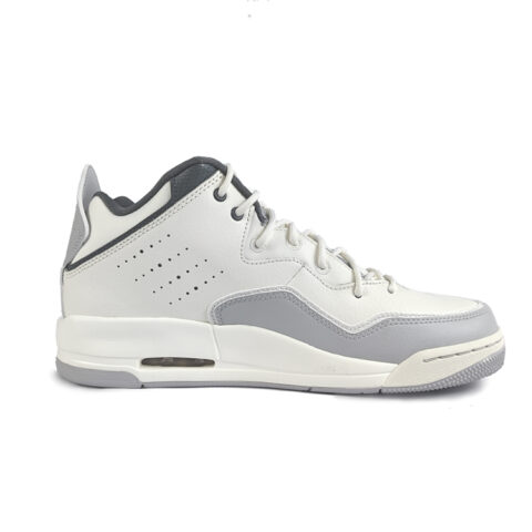 Jordan Courtside 23 Cushioning Slip Resistant Mid top Vintage Basketball Shoes Men’s White Gray