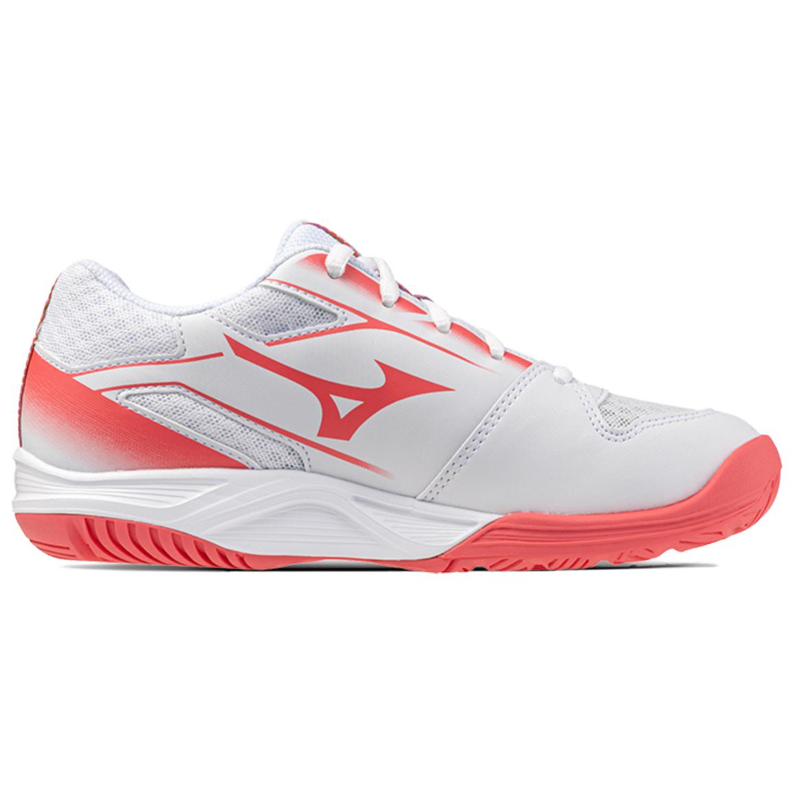 Mizuno BREAK SHOT 5 Jr.AC General Training Cushioning, Wear Resistant Tennis Shoes Unisex White Orange