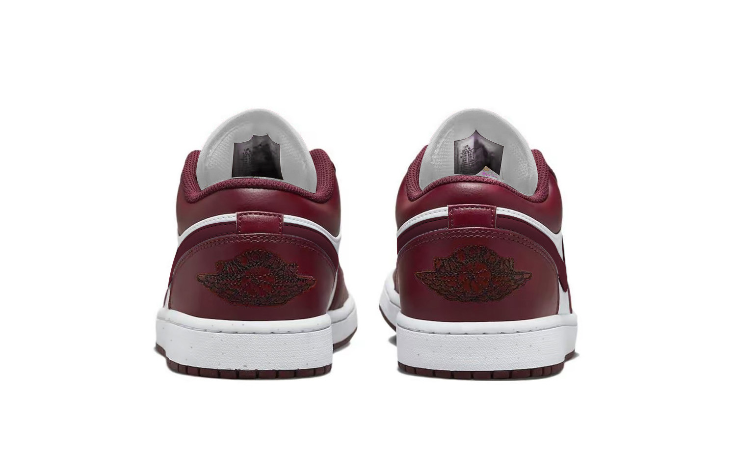 Jordan Air Jordan 1 Heart Of Bordeaux Classic And Versatile Abrasion Resistant Low top Vintage Basketball Shoes Unisex