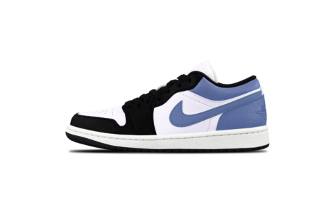 Jordan Air Jordan 1 Cushioning, Wear Resistant Low top Vintage Basketball Shoes Unisex Black Blue