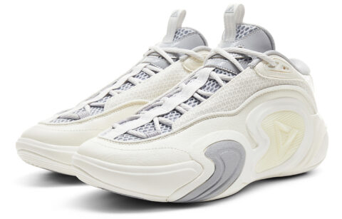 PEAK Taichi Dream Chaser Cushioning Slip Resistant Abrasion Resistant Rebound Low top Basketball Shoes Men’s Ivory Gray