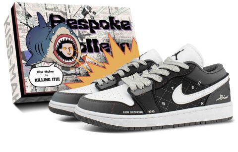 Jordan Air Jordan 1 Low top Vintage Basketball Shoes Unisex Black