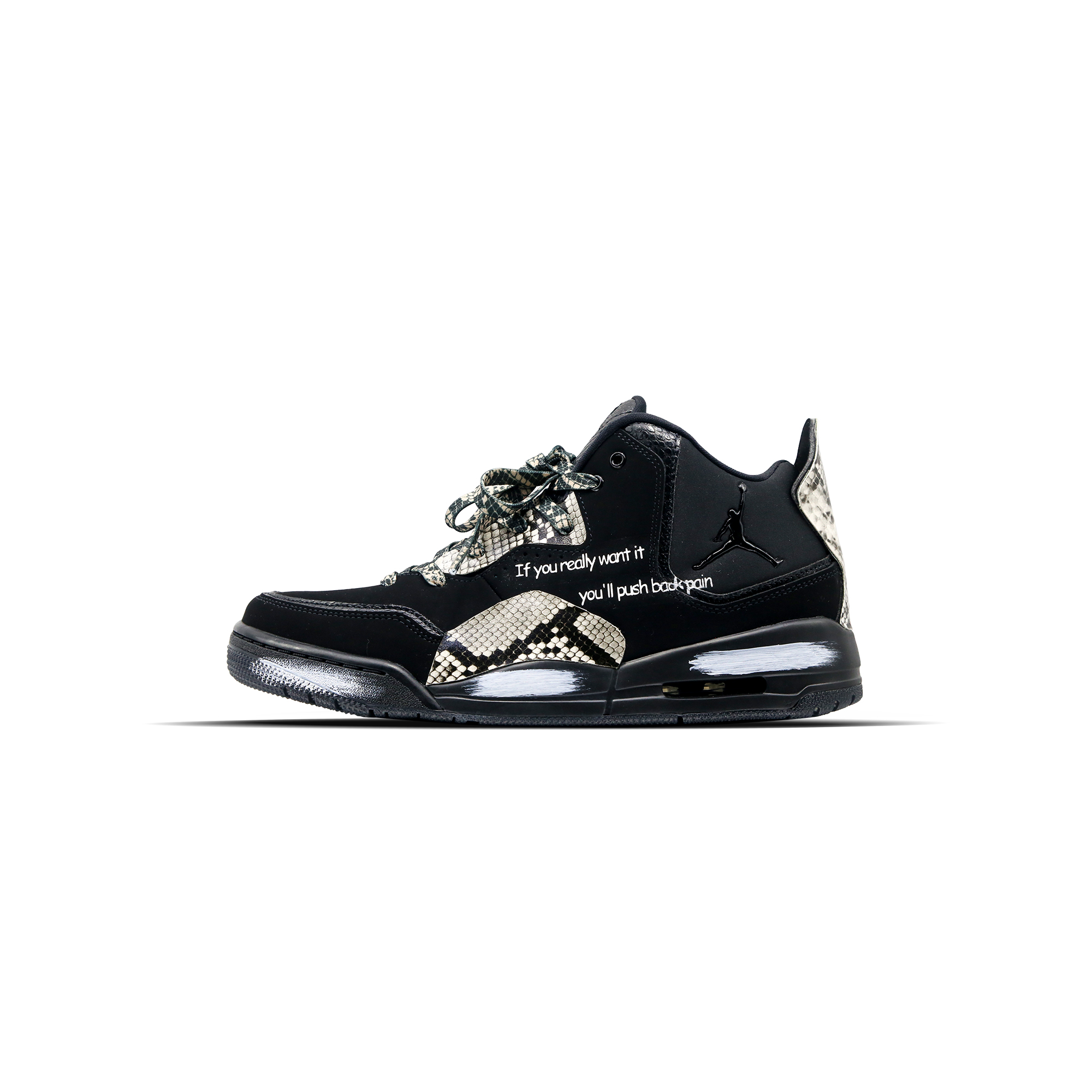 Jordan Courtside 23 Wear resistant And Lightweight Mid top Vintage Basketball Shoes Men’s Black